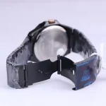 نمای باز ساعت مچی عقربه ای نیوی فورس زنانه فلزی تمام مشکی 9258/4