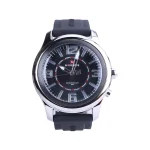 ساعت مچی نیوی فورس مردانه بند رابر مشکی قاب نقره ای G 9256/2