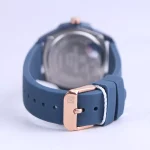 قفل ساعت مچی عقربه ای زنانه نیوی فروس بند رابر سرمه ای L 7107K/2