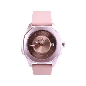 ساعت مچی عقربه ای زنانه نیوی فروس بند رابر صورتی L 7107K/5