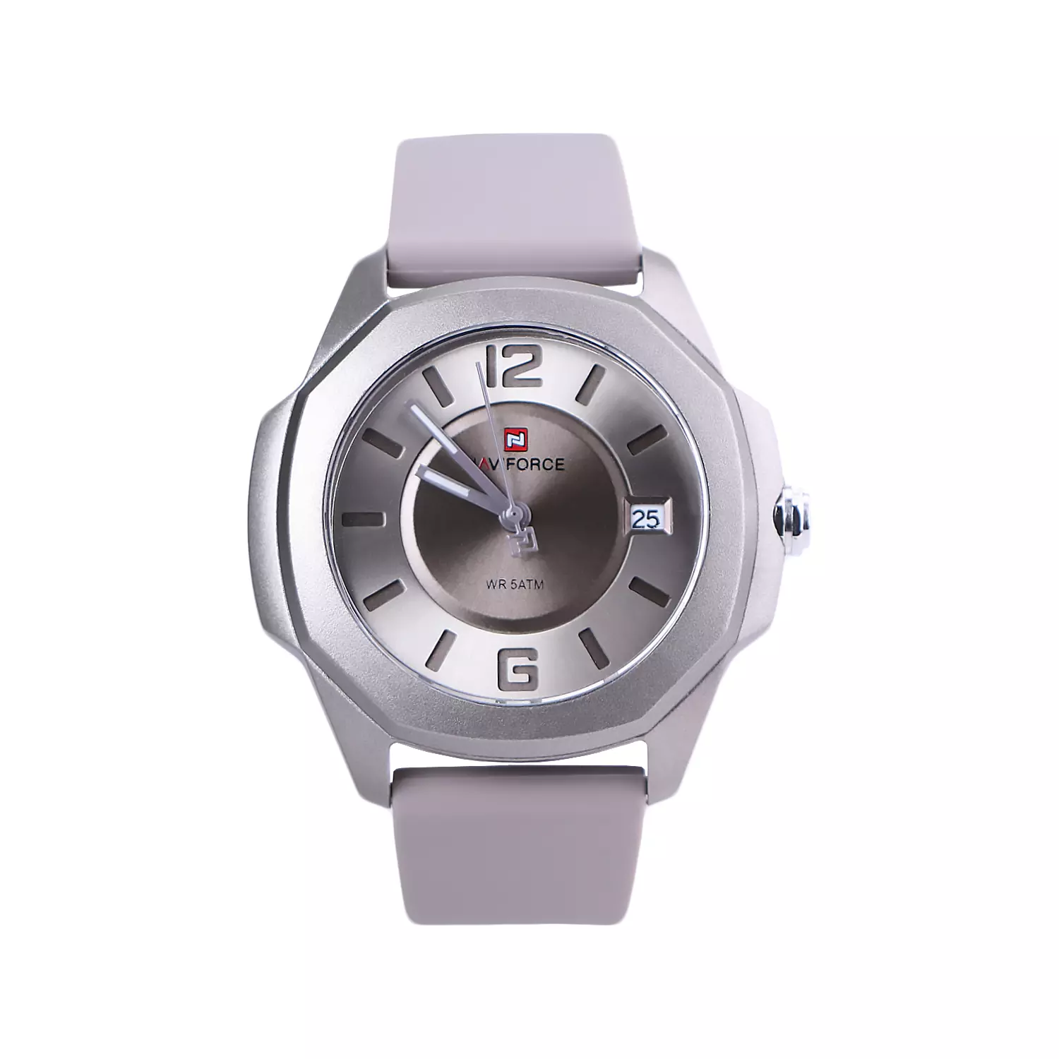 ساعت مچی عقربه ای زنانه نیوی فروس بند رابر طوسی L 7107/6 ساعت مچی عقربه ای زنانه نیوی فروس بند رابر طوسی L 7107/6