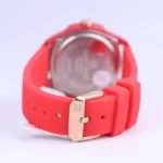 قفل ساعت مچی عقربه ای زنانه نیوی فروس بند رابر قرمز L 7107K/7