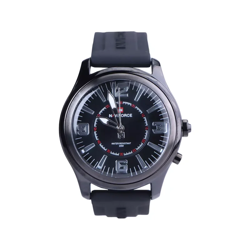 ساعت عقربه ای نیوی فروس زنانه بند رابر مشکی L 9256/1