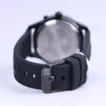 قفل ساعت عقربه ای نیوی فروس زنانه بند رابر مشکی L 9256/1