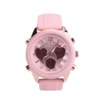 ساعت مچی دو زمانه نیوی فورس زنانه بند رابر صورتی NF 5045/3