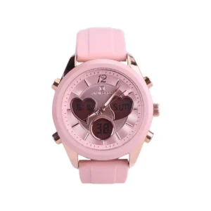 ساعت مچی دو زمانه نیوی فورس زنانه بند رابر صورتی NF 5045/3