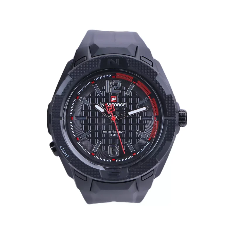 ساعت عقربه ای نیوی فورس مردانه بند رابر تمام مشکی NF 7126/1