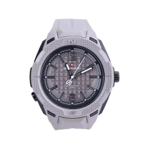 ساعت مچی عقربه ای نیوی فورس مردانه بند رابر خاکستری NF 7126/3