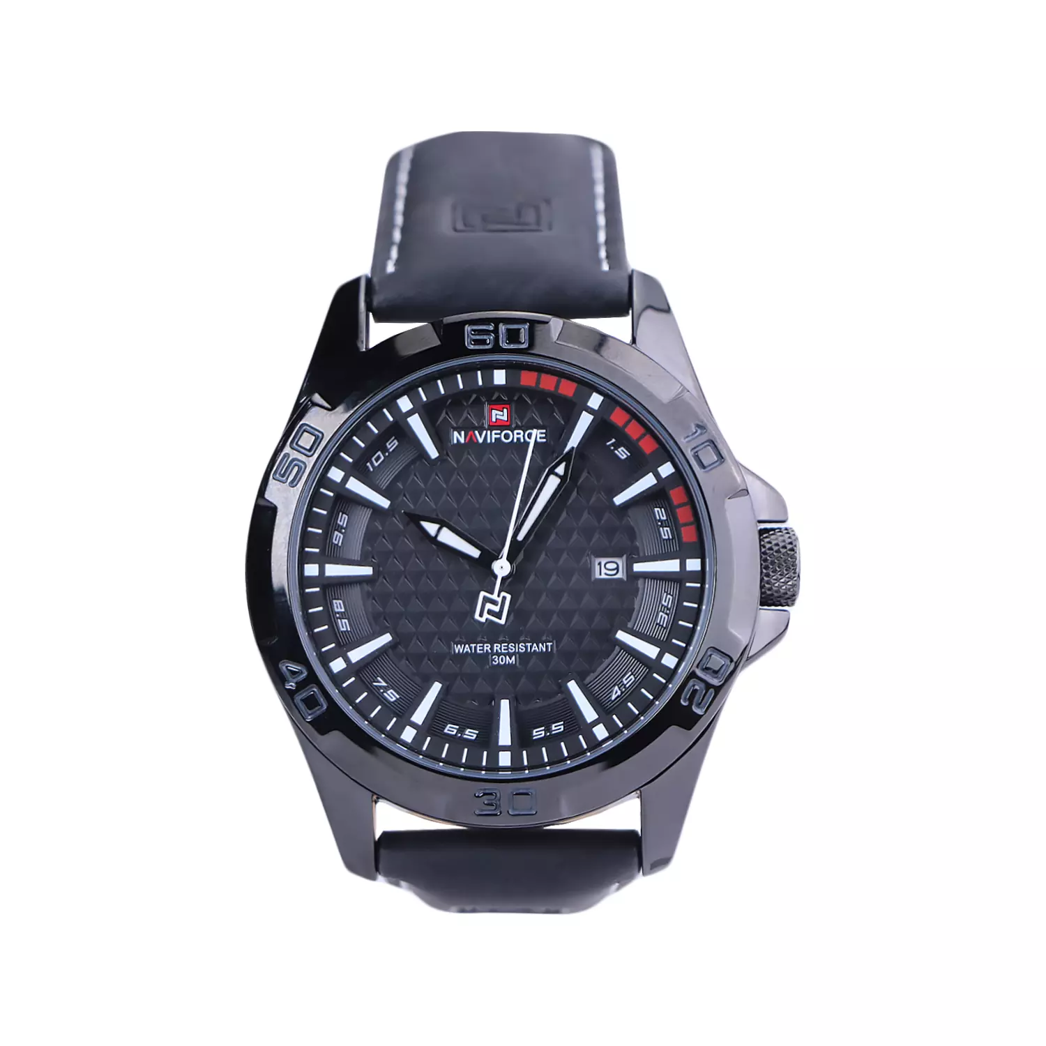 ساعت مچی عقربه ای نیوی فورس مردانه بند جیر مشکی NF 8023/1 ساعت مچی عقربه ای نیوی فورس مردانه بند جیر مشکی NF 8023/1