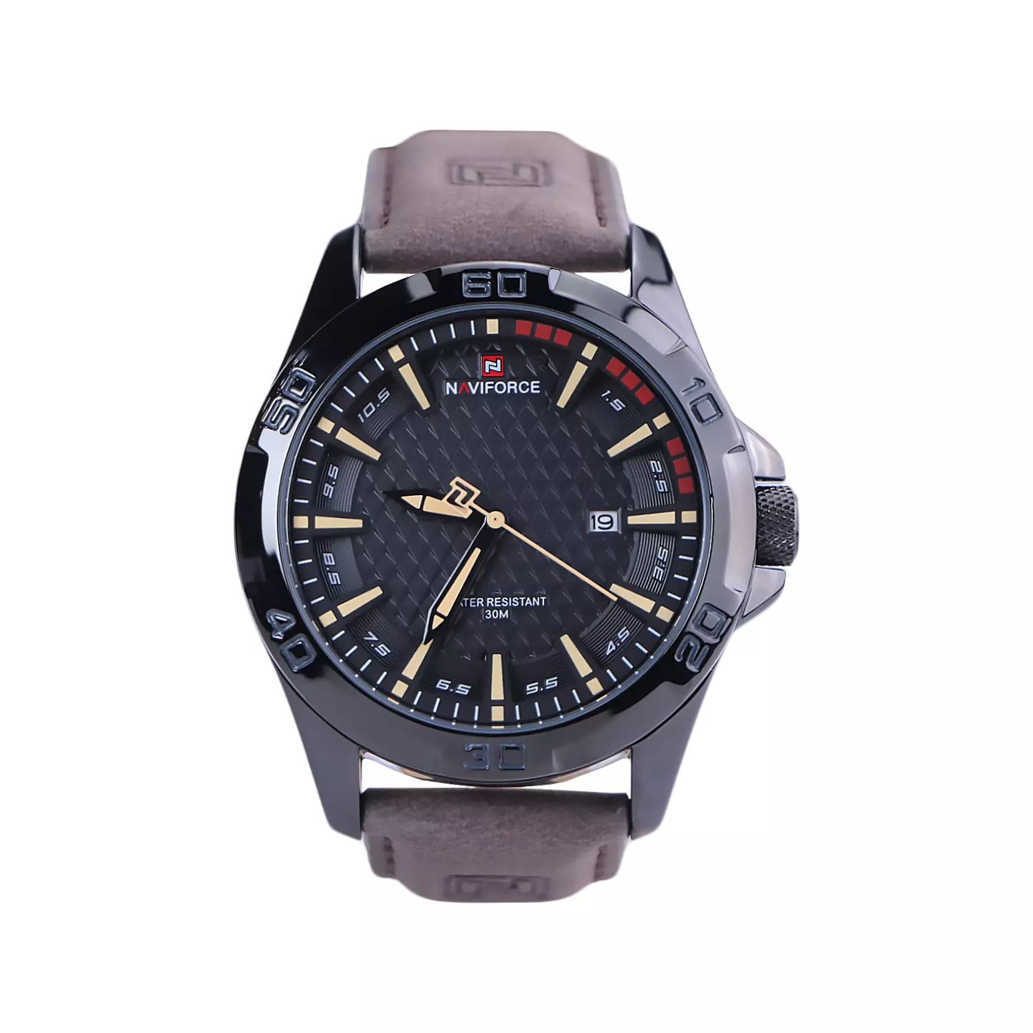 ساعت عقربه ای نیوی فورس مردانه بند جیر قهوه ای NF 8023/3 ساعت عقربه ای نیوی فورس مردانه بند جیر قهوه ای NF 8023/3