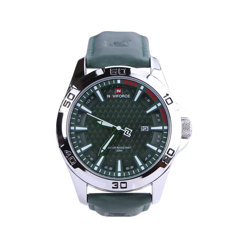 ساعت مچی عقربه ای نیوی فورس مردانه بند جیر سبز NF 8023/5