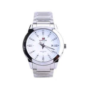 ساعت مچی نیوی فورس مردانه فلزی نقره ای صفحه سفید NF 8029K/4