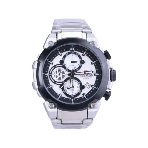 ساعت مچی نیوی فورس مردانه فلزی نقره ای کرنوگراف NF 8071K/1