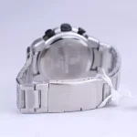 نمای بسته قفل ساعت مچی نیوی فورس مردانه فلزی نقره ای کرنوگراف NF 8071K/1