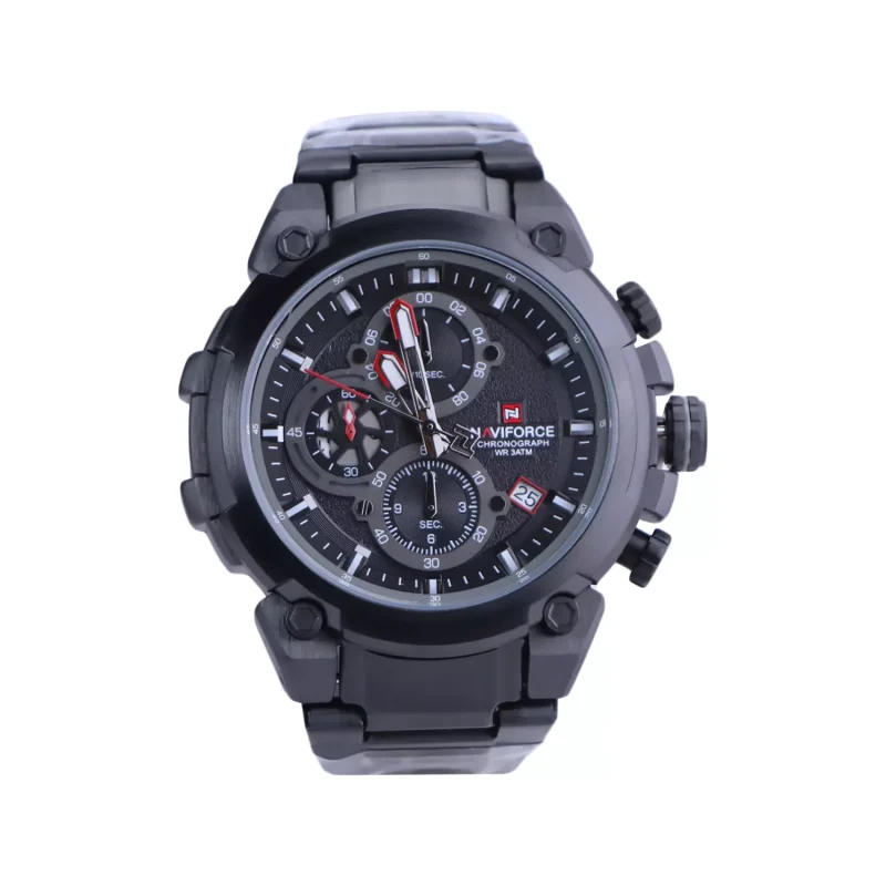 ساعت مچی نیوی فورس مردانه فلزی مشکی کرنوگراف NF 8071K/2