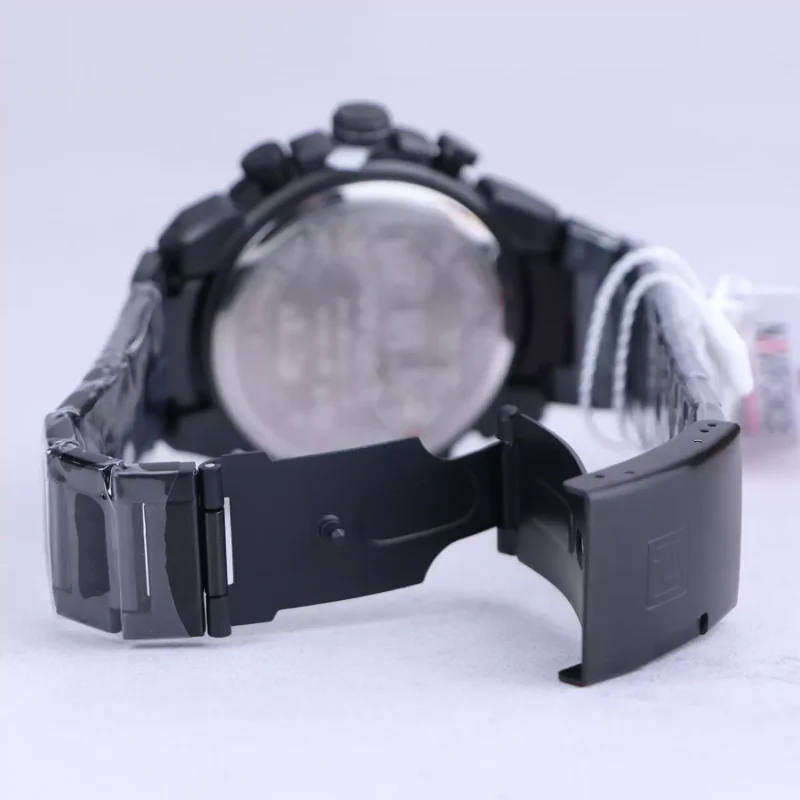 نمای باز قفل ساعت مچی نیوی فورس مردانه فلزی مشکی کرنوگراف NF 8071K/2