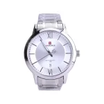 ساعت مچی نیوی فورس مردانه فلزی نقره ای صفحه سفید 9254/1