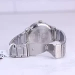 نمای باز قفل ساعت مچی نیوی فورس مردانه فلزی نقره ای صفحه سفید 9254/1