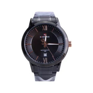 ساعت مچی عقربه ای نیوی فورس مردانه فلزی تمام مشکی NF 9254/3