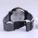 نمای باز قفل ساعت مچی عقربه ای نیوی فورس مردانه فلزی تمام مشکی NF 9254/3