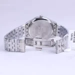 قفل ساعت مچی نیوی فورس مردانه فلزی نقره ای صفحه سفید NF 9255/2