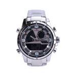 ساعت مچی مردانه نیوی فورس فلزی نقره ای دو زمانه NF 9257/1