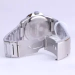 نمای باز قفل ساعت مچی نیوی فورس مردانه فلزی نقره ای صفحه سفید 9258/2