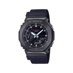 ساعت کاسیو جی شاک مردانه برزنت مشکی دو زمانه GM-2100CB-1A