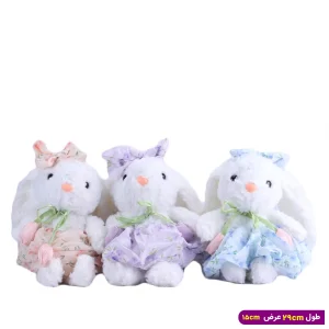 عروسک خرگوش پولیشی لباس گلی