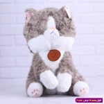 عروسک پولیشی گربه ملوس کد 6602/46 طوسی