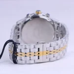 بند ساعت مچی الگانس مردانه فلزی نقره ای طلایی صفحه سبز G 9766/28