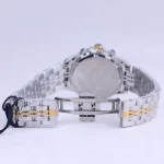 قفل ساعت مچی الگانس زنانه فلزی نقره ای طلایی صفحه سبز L 9766/29