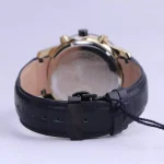 نمای بسته ساعت مچی عقربه ای مردانه الگانس بند چرم مشکی G 1239/2