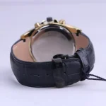 نمای بسته ساعت عقربه ای مردانه الگانس بند چرم مشکی G 1246/1