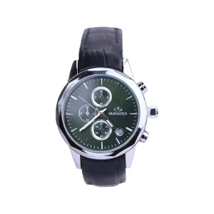ساعت عقربه ای الگانس زنانه بند چرم مشکی صفحه سبز L 1236/9