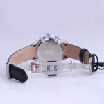 نمای باز ساعت مچی الگانس زنانه بند چرم مشکی صفحه سبز L 1237/8