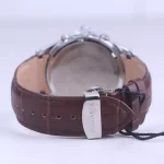 بند ساعت مچی مردانه الگانس چرم قهوه ای قاب چندضلعی G 1235/2