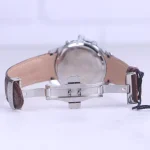 قفل ساعت مچی مردانه الگانس چرم قهوه ای قاب چندضلعی G 1235/2