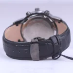نمای بسته ساعت مچی مردانه الگانس بند چرم مشکی صفحه سرمه ای G 1238/15