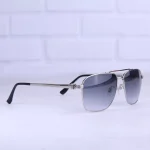 عدسی عینک آفتابی مردانه گوچی فریم فلزی نقره ای GG 1359S/5