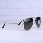 عدسی عینک آفتابی ری بن مردانه فریم خلبانی نقره ای RB 3026/32