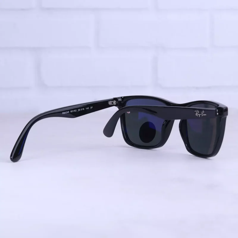 عینک آفتابی ری بن فریم ویفرر مشکی پلاریزه RB 4349/3 2 دسته عینک آفتابی ری بن فریم ویفرر مشکی پلاریزه RB 4349/3