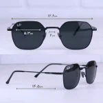 ابعاد عینک آفتابی ری بن مردانه فریم مربع مشکی RB 8094/1
