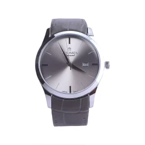 ساعت عقربه ای رومانسون مردانه بند چرم طوسی G1533/6