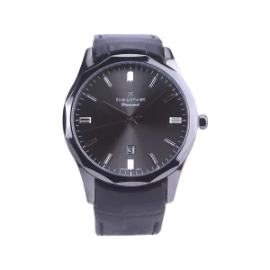ساعت مچی رومانسون مردانه بند چرم مشکی قاب گان G1534/3