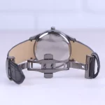 نمای باز ساعت مچی رومانسون مردانه بند چرم مشکی قاب گان G1534/3