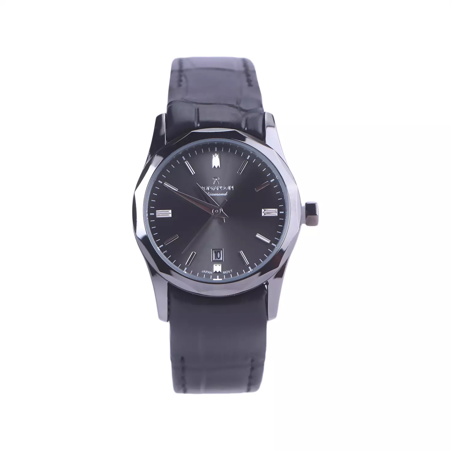 ساعت مچی رومانسون زنانه بند چرم مشکی قاب گان L1534/3 ساعت مچی رومانسون زنانه بند چرم مشکی قاب گان L1534/3