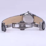 نمای باز ساعت مچی رومانسون زنانه بند چرم مشکی قاب گان L1534/3