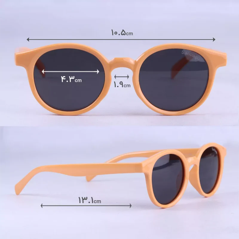 عینک آفتابی سانتیاگو بچگانه فریم گرد نارنجی 5035/58 1 ابعاد عینک آفتابی سانتیاگو بچگانه فریم گرد نارنجی 5035/58