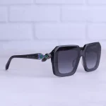 عدسی عینک آفتابی بولگاری زنانه فریم مربع مشکی استیت BV 1806/1